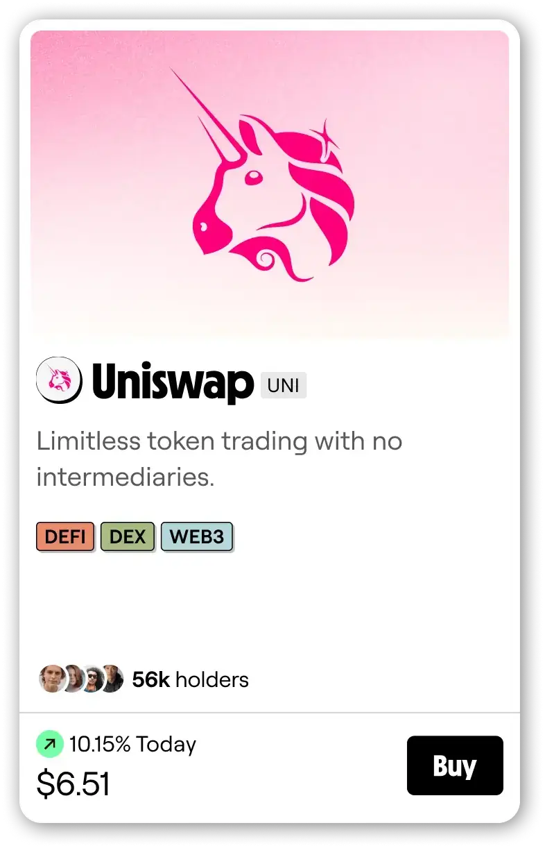 logo/Uniswap token card